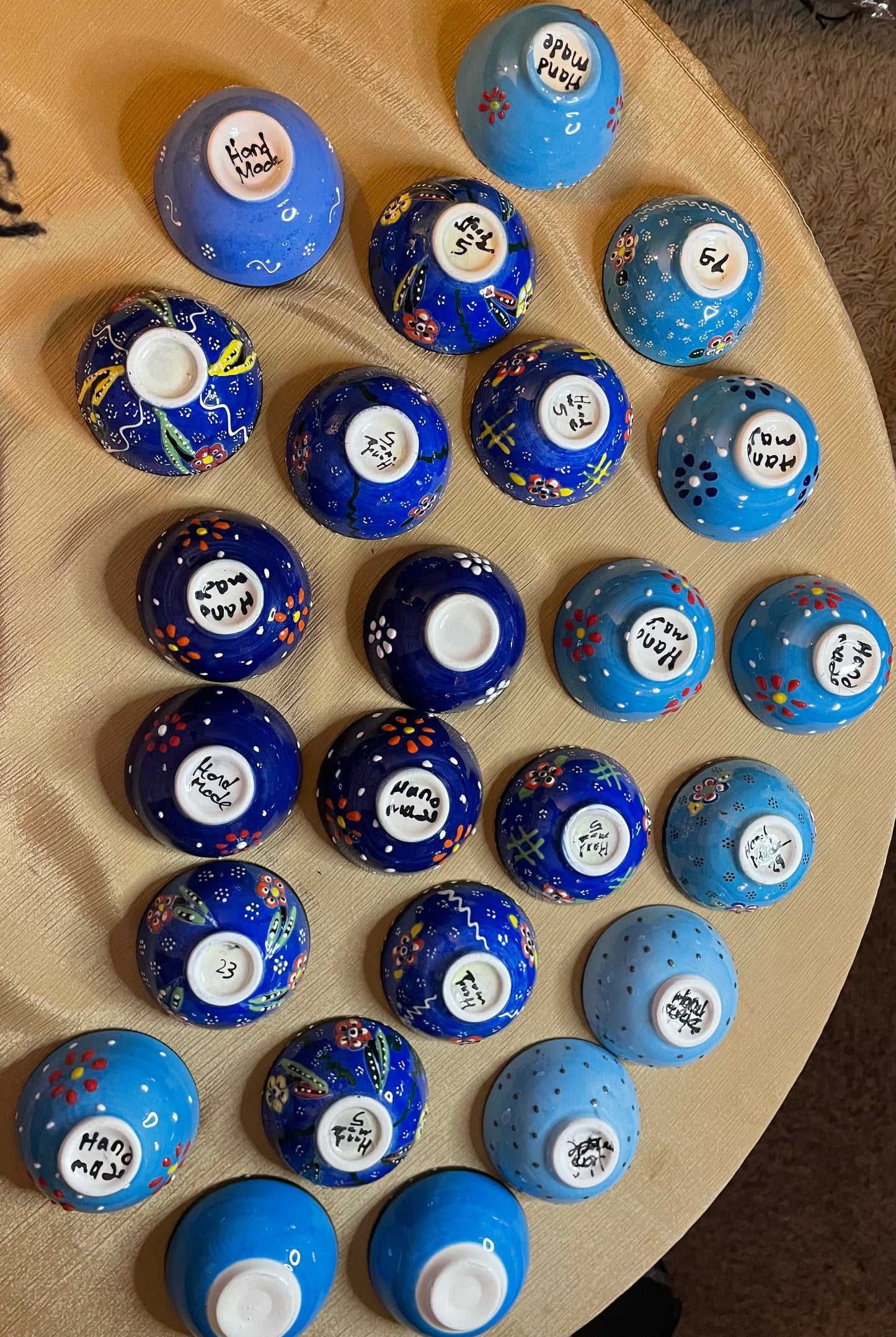 Handmade Ceramic Bowls- Blues