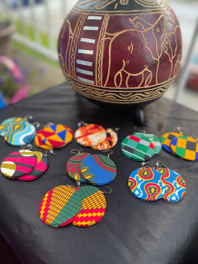 African/Ankara Fabric Earrings