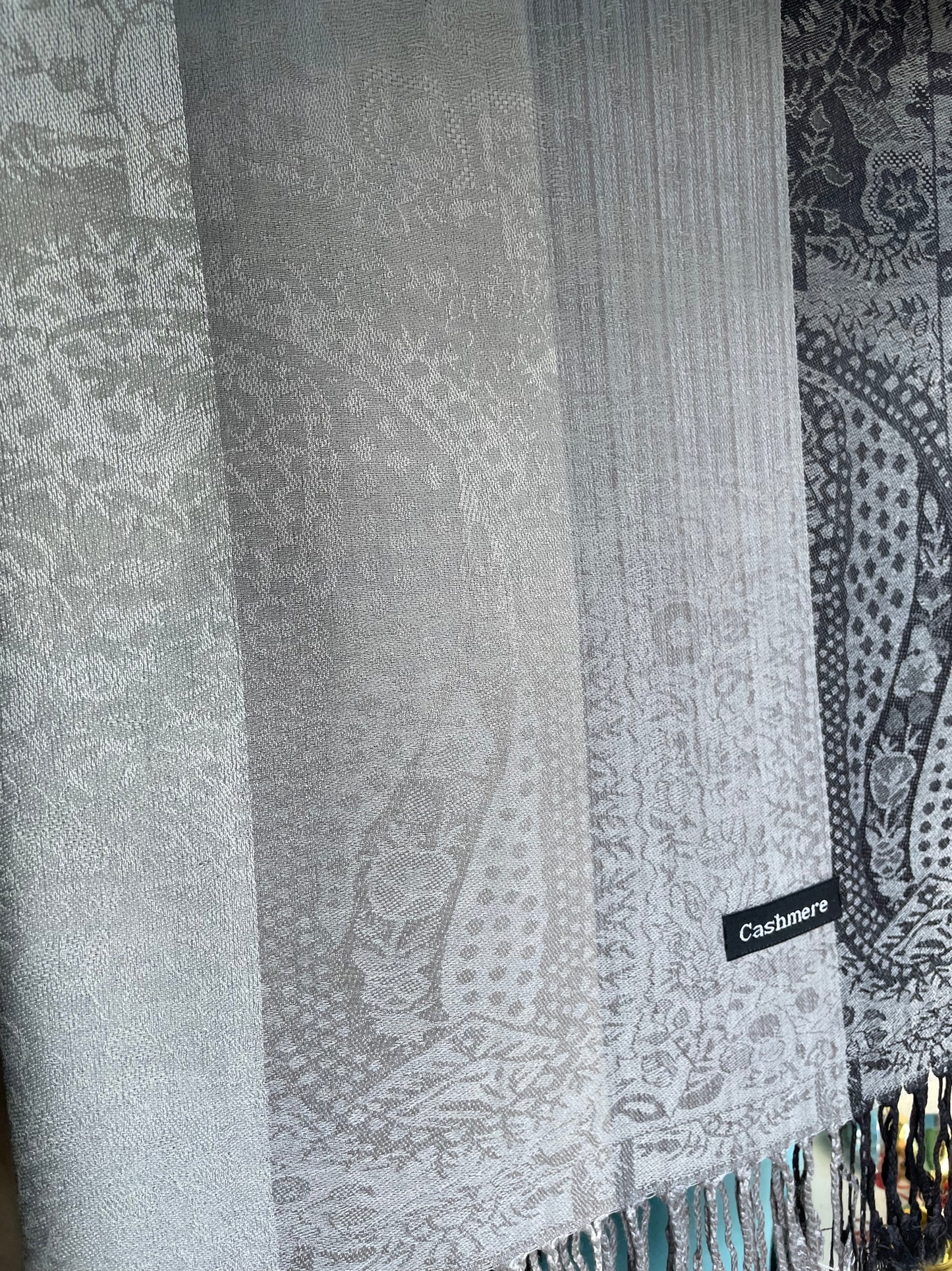 Patterned Rows - Cashmere Scarf /Shawl
