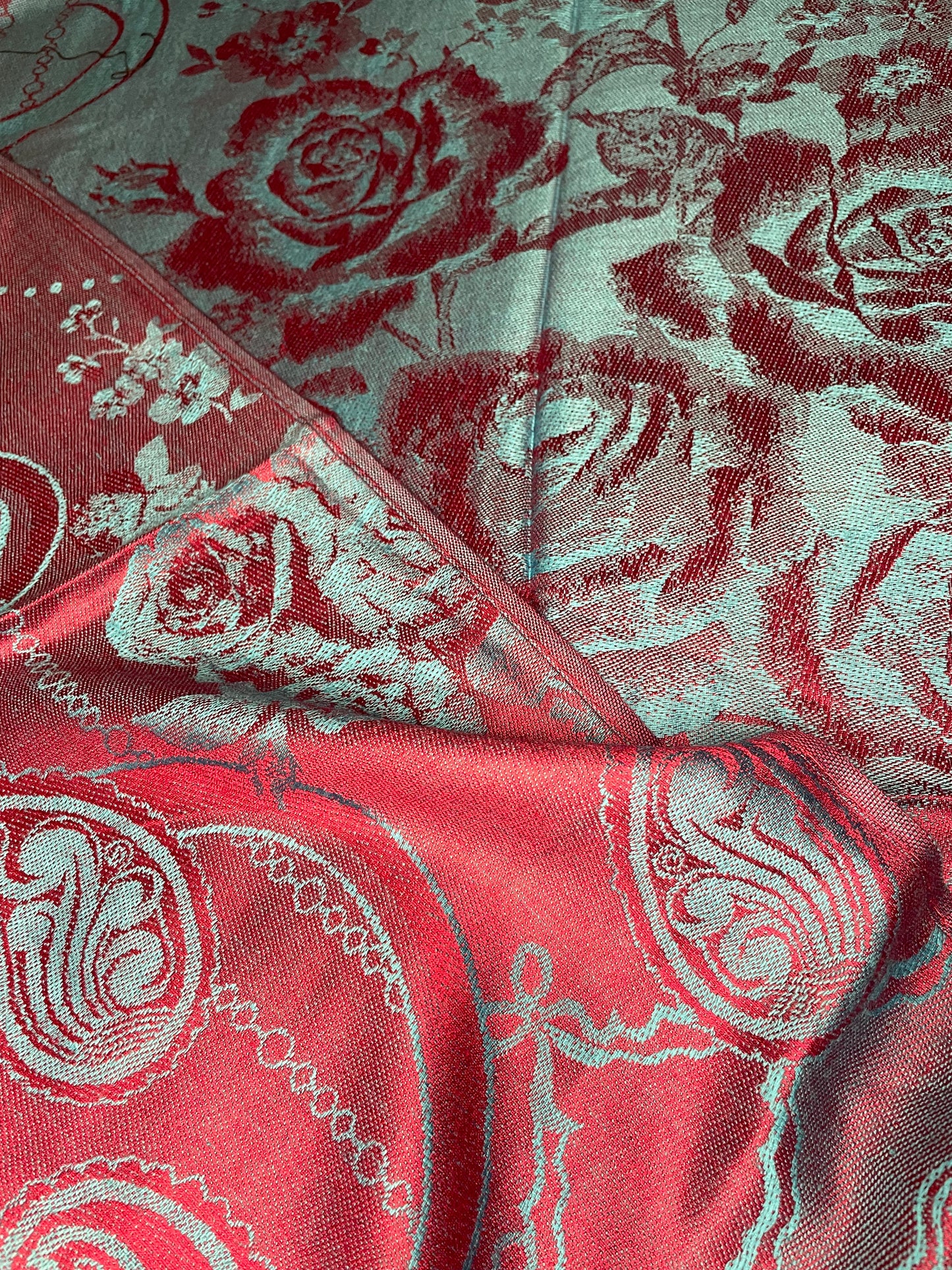 Roses - Cashmere Scarf /Shawl