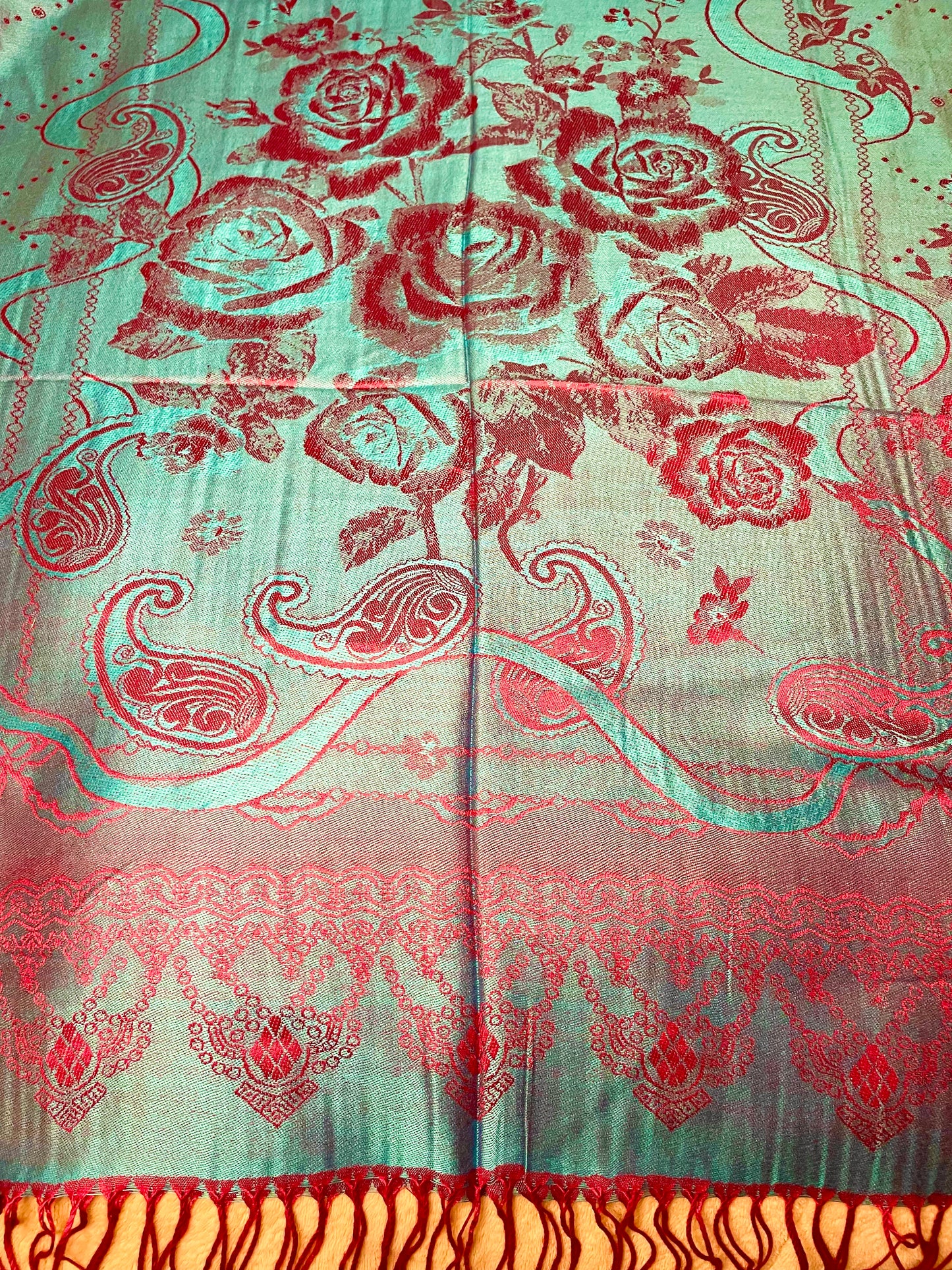 Roses - Cashmere Scarf /Shawl