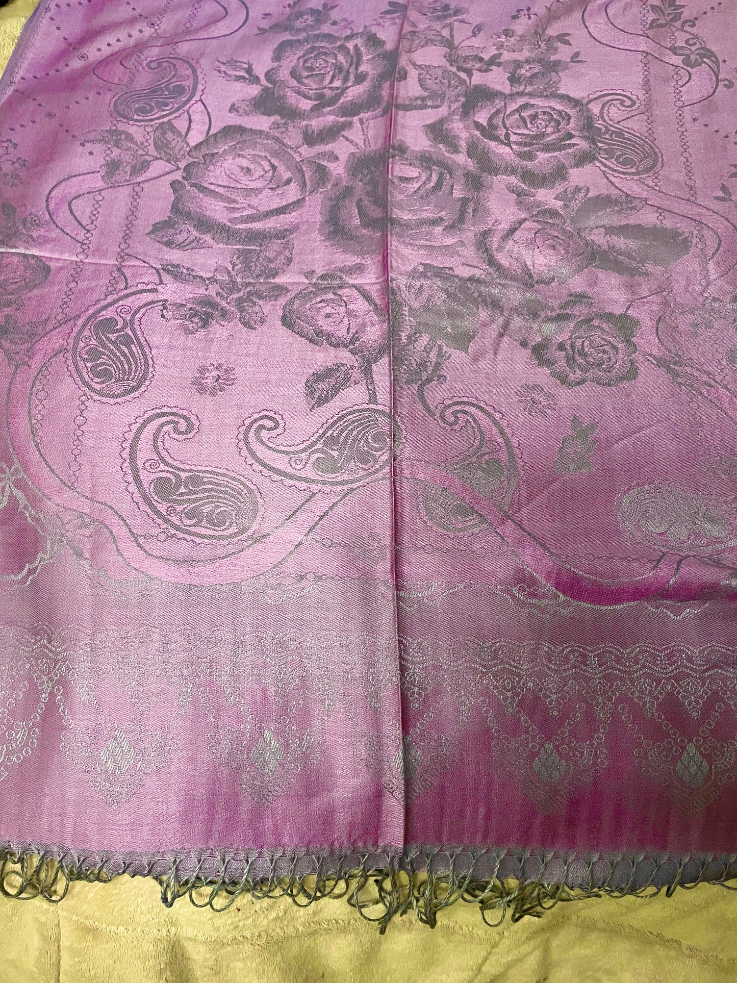Roses - Cashmere Scarf /Shawl