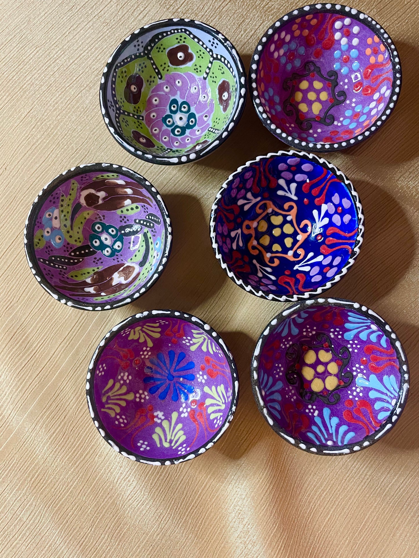 Handmade Ceramic Bowls - Purples