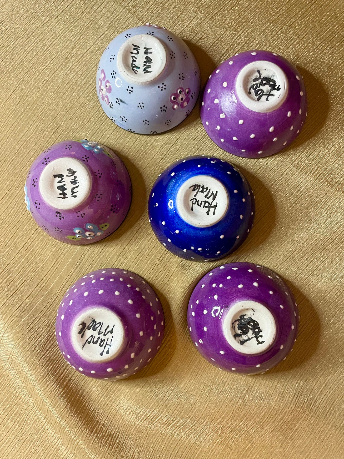 Handmade Ceramic Bowls - Purples