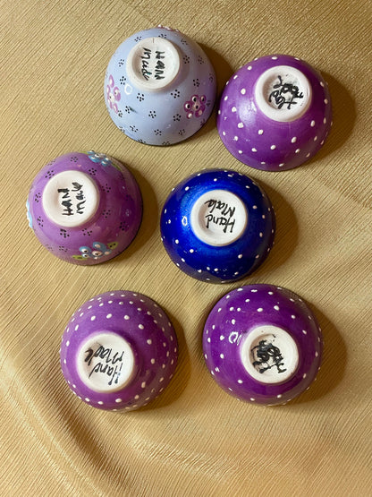 Handmade Ceramic Bowls - Purples