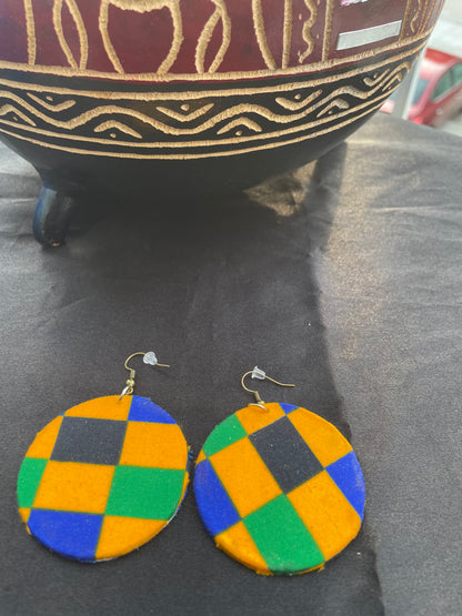 African/Ankara Fabric Earrings