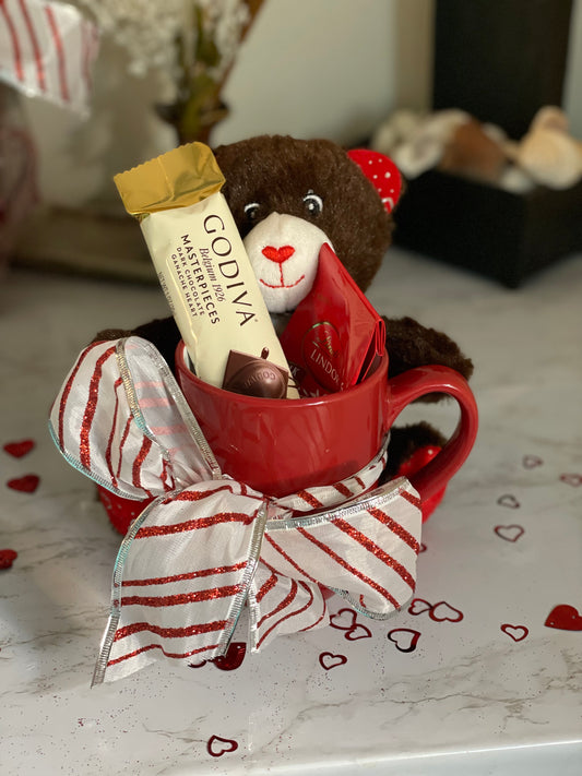 Valentine’s Day Teddy Bear & Cup Small Pack