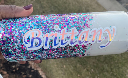 Mermaid Birthday Party Personalized Tumbler