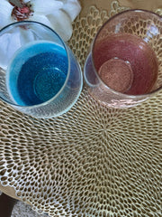 Glittered Wine Glasses