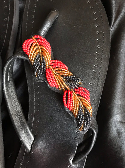 Handmaid East African Sandals - Leaves