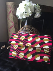Authentic Handmade East African Clutch - Multi-Colored Pink