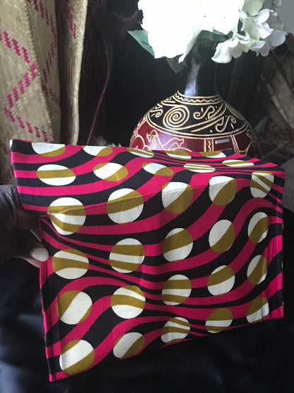 Authentic Handmade East African Clutch - Multi-Colored Pink