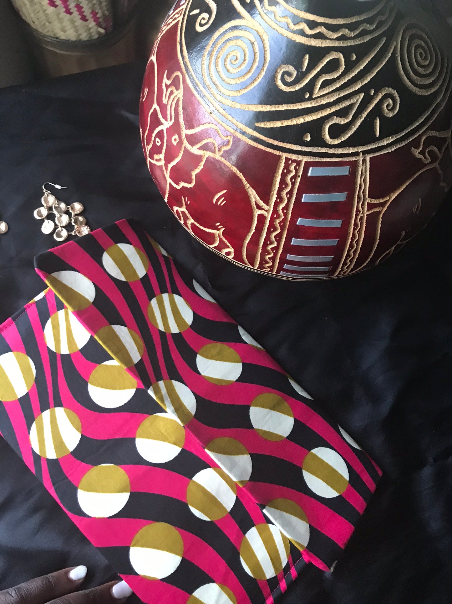 Authentic Handmade East African Clutch - Multi-Colored Pink