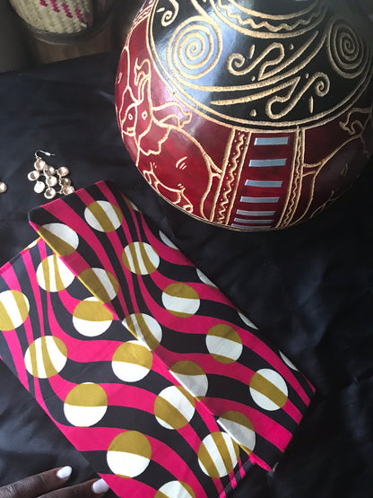 Authentic Handmade East African Clutch - Multi-Colored Pink
