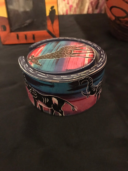 East African Multi-Colored Soap Stone Coasters
