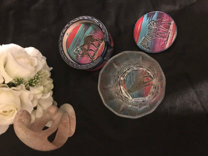 East African Multi-Colored Soap Stone Coasters