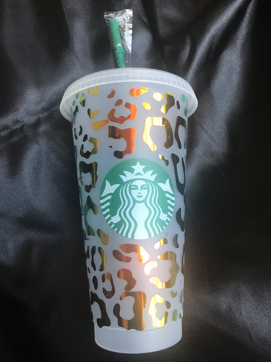 Leopard Personalized Starbucks Cold Cup