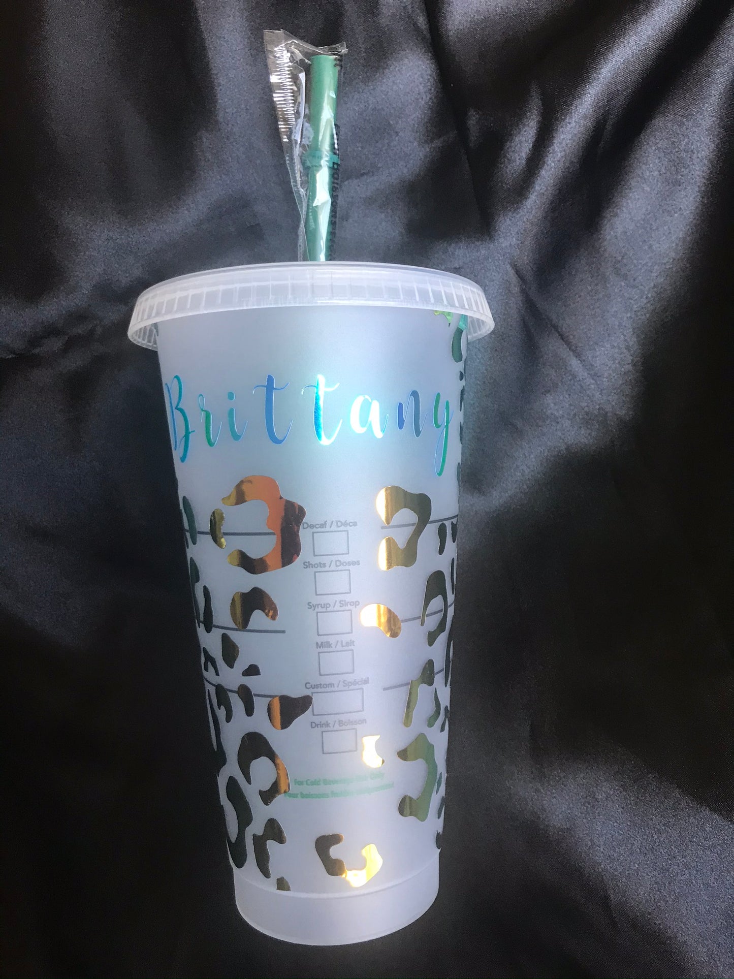 Leopard Personalized Starbucks Cold Cup