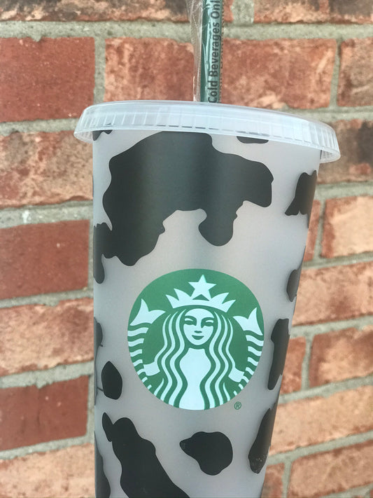 Cow Print Personalized Starbucks Cold Cup