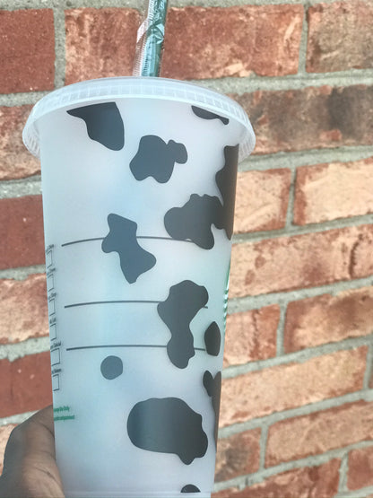 Cow Print Personalized Starbucks Cold Cup