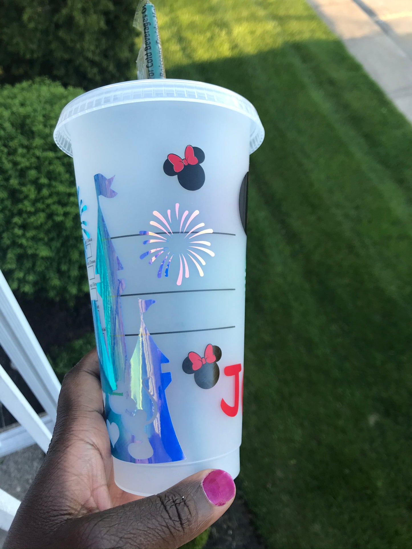 Disney Mini Mouse Inspired Personalized Starbucks Cold Cup