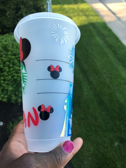 Disney Mini Mouse Inspired Personalized Starbucks Cold Cup