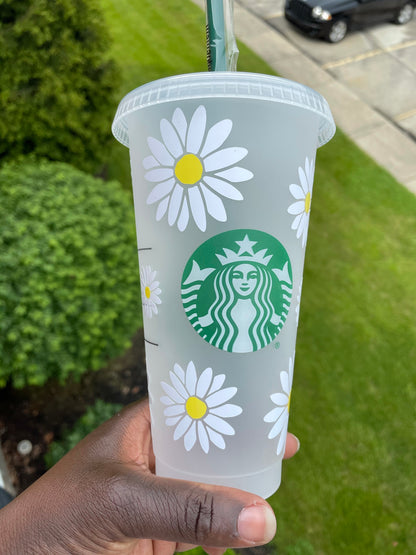Daisies Personalized Starbucks Cold Cup