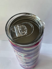 Purple & Pink Swirl/Marble Tumbler Active