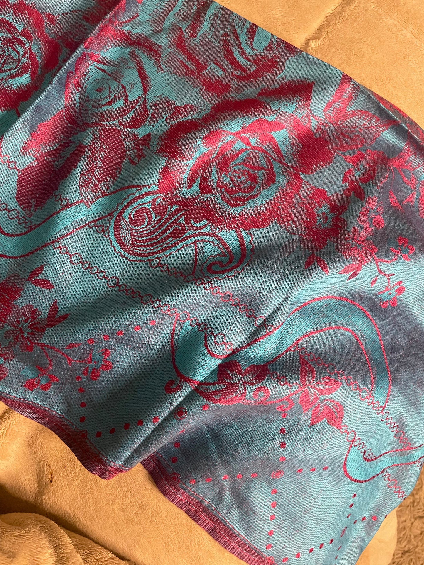 Roses - Cashmere Scarf /Shawl