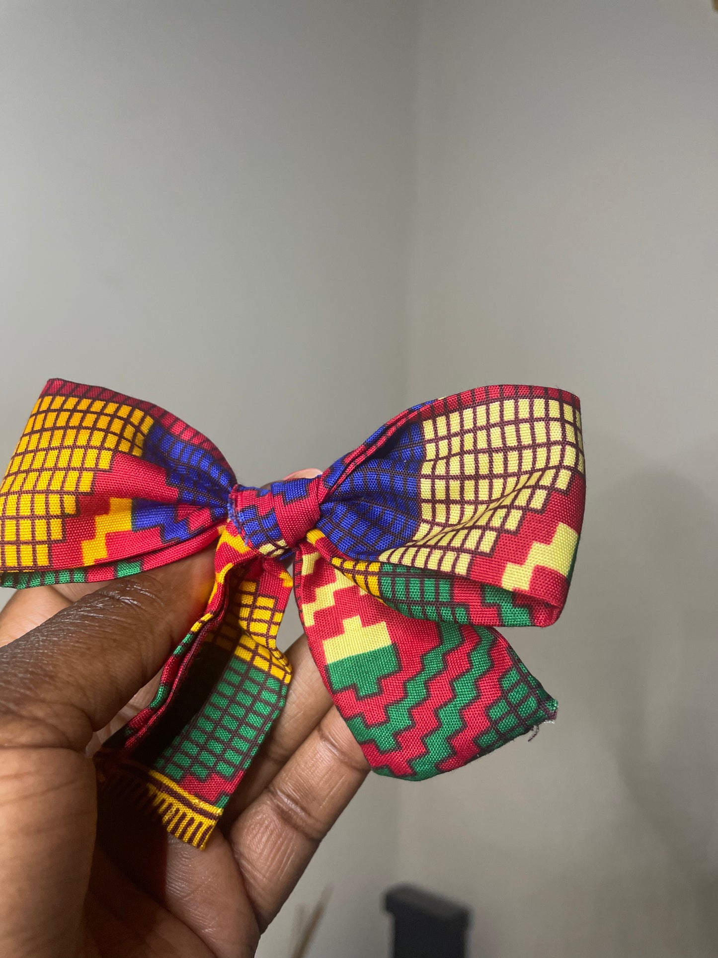Girl Ankara/African Print Hair-Bows