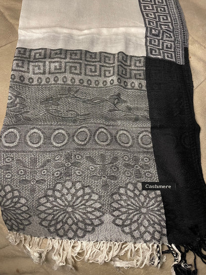Square Edge - Cashmere Scarf /Shawl