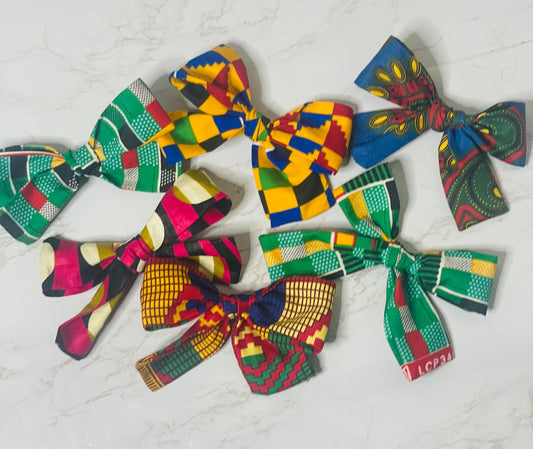 Girl Ankara/African Print Hair-Bows