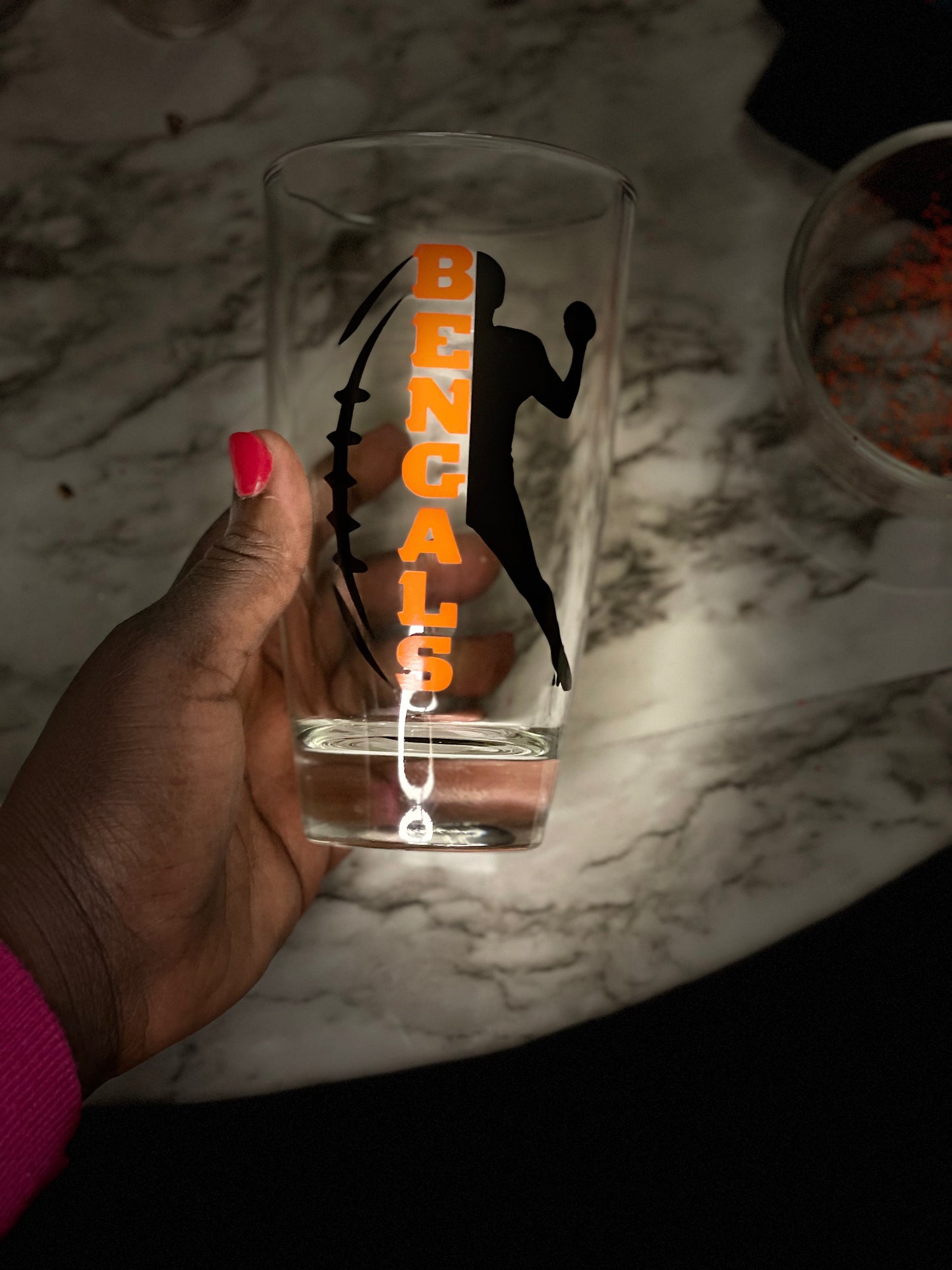 Bengals Player Drinking Glass