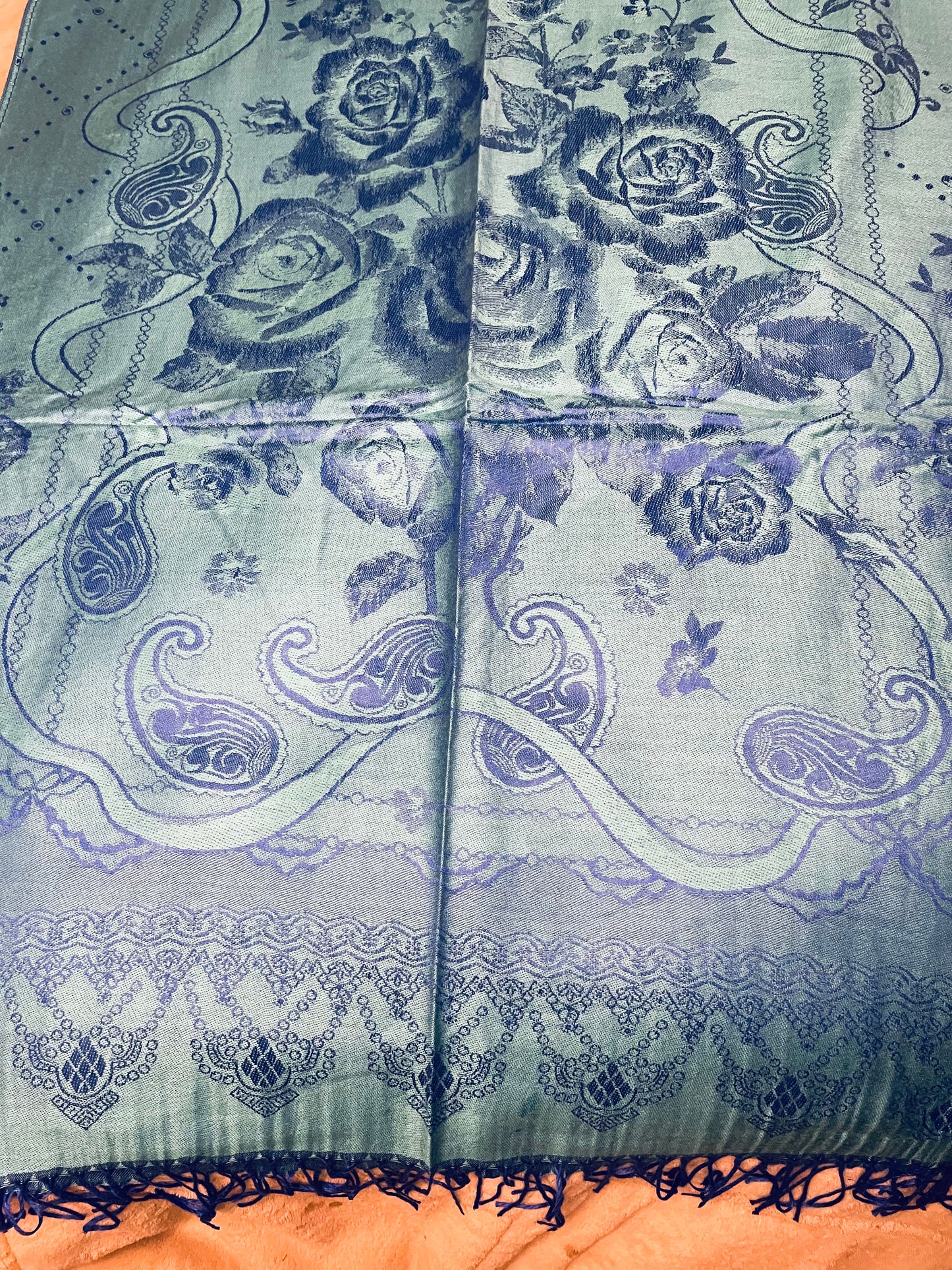 Roses - Cashmere Scarf /Shawl