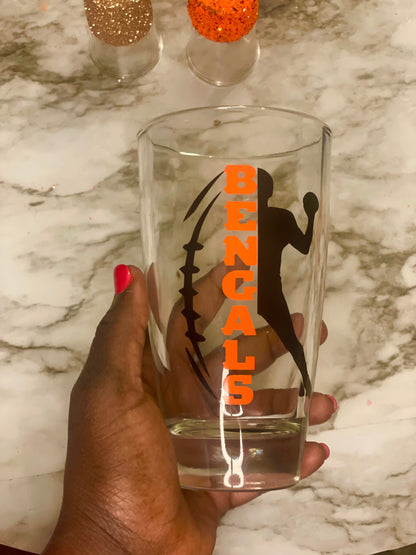 Bengals Player Drinking Glass