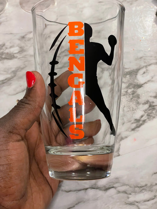 Bengals Player Drinking Glass