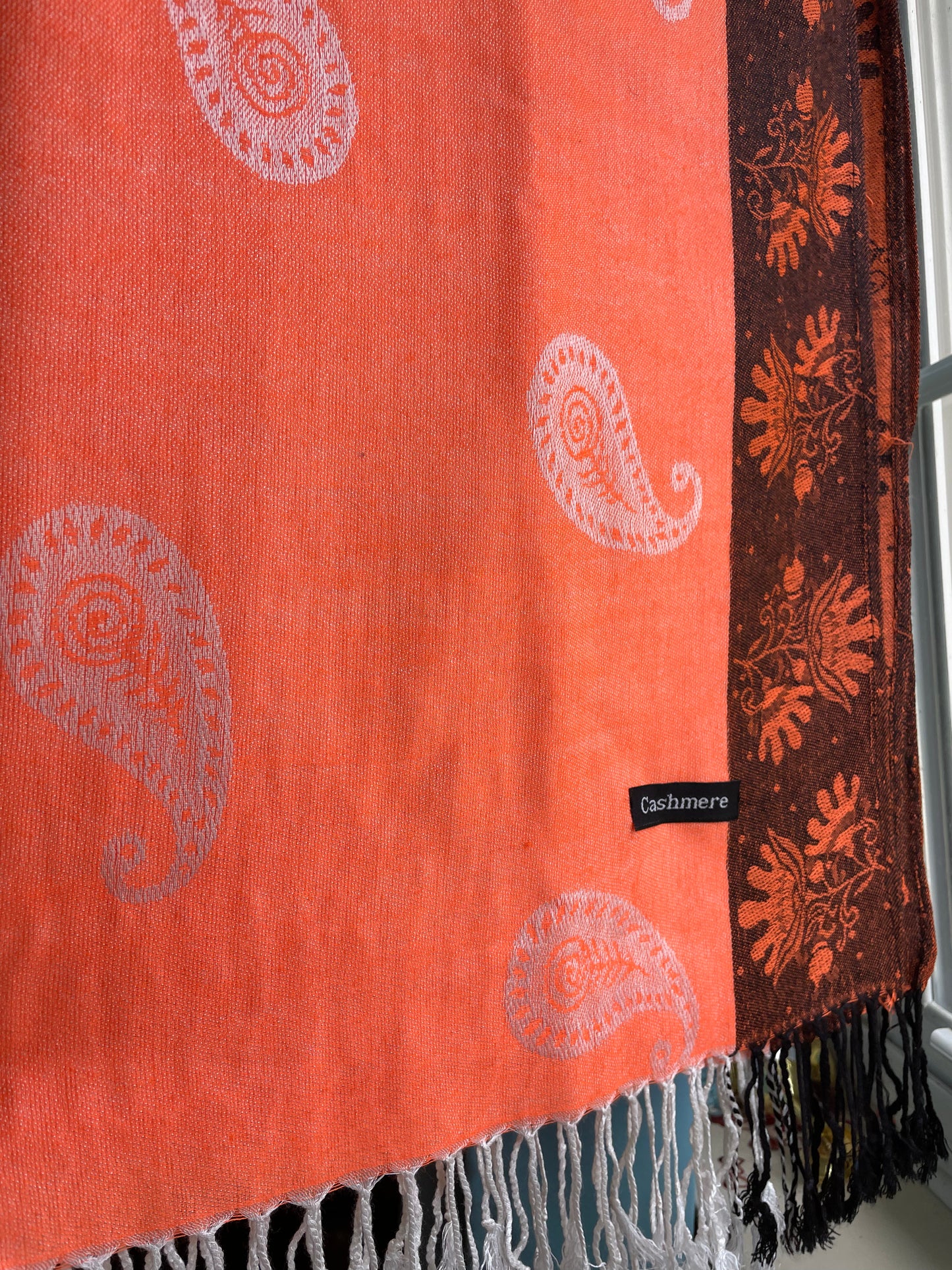 Framed Paisley - Cashmere Scarf /Shawl