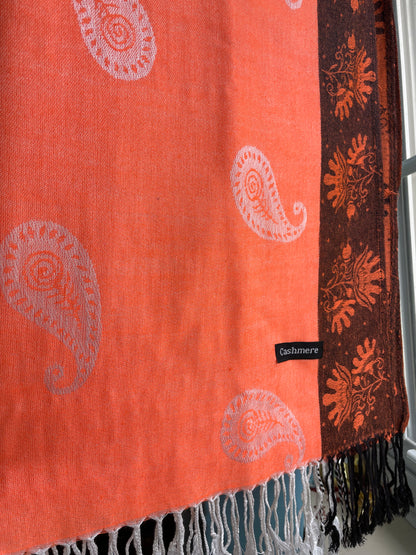 Framed Paisley - Cashmere Scarf /Shawl