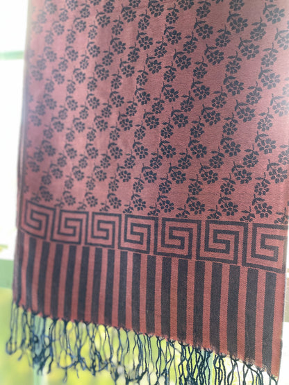 Flowers - Cashmere Scarf /Shawl