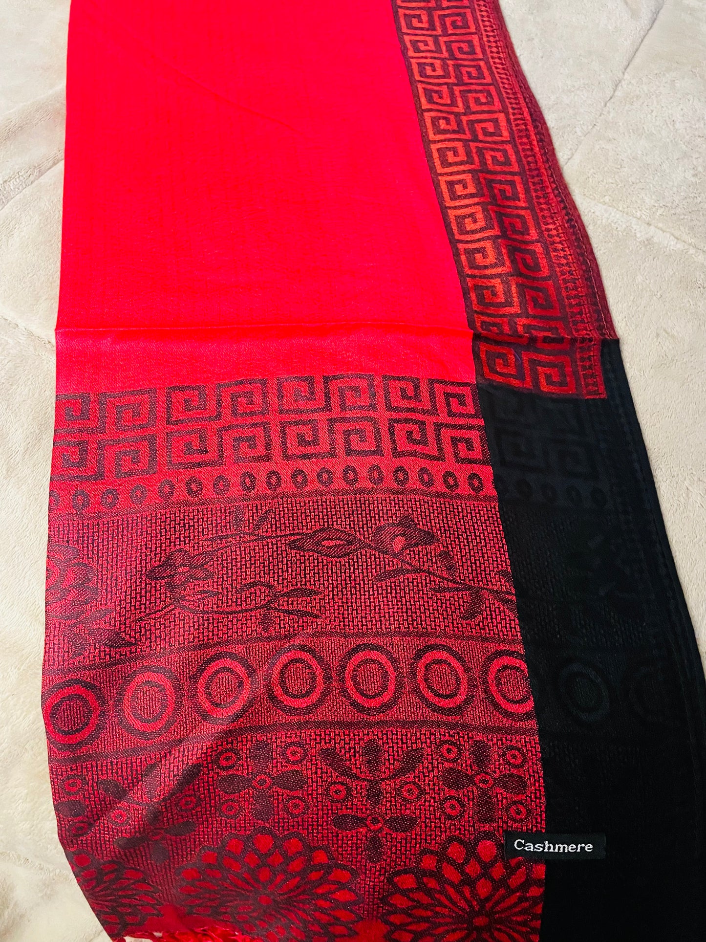 Square Edge - Cashmere Scarf /Shawl