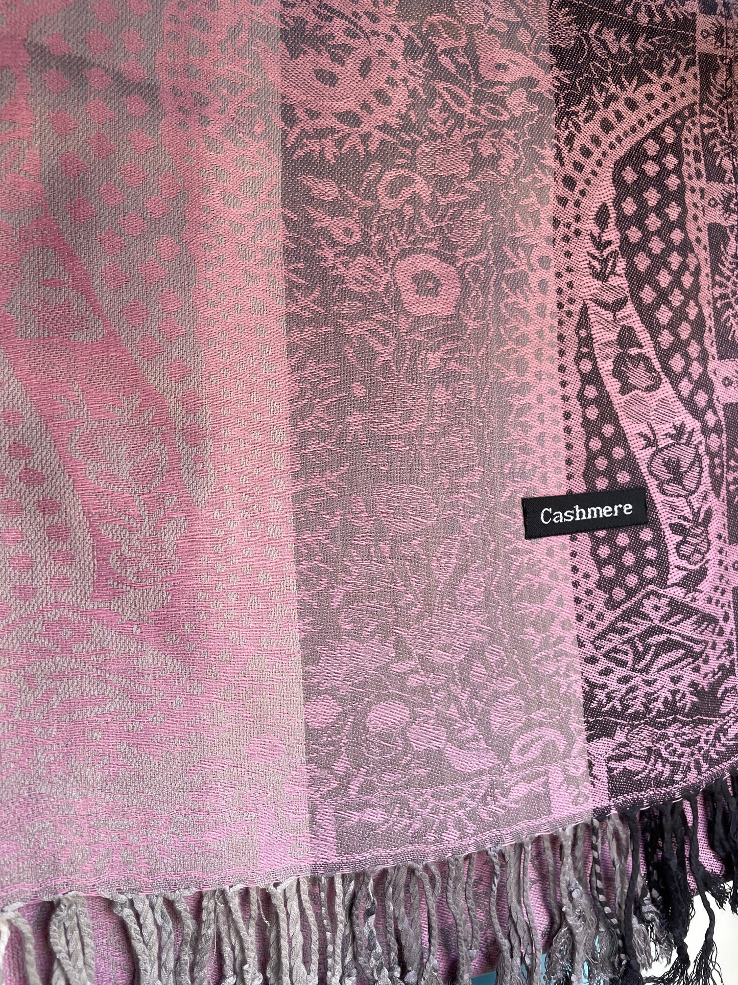 Patterned Rows - Cashmere Scarf /Shawl