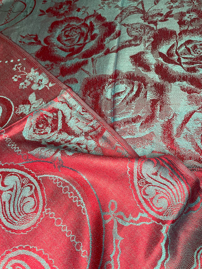 Roses - Cashmere Scarf /Shawl