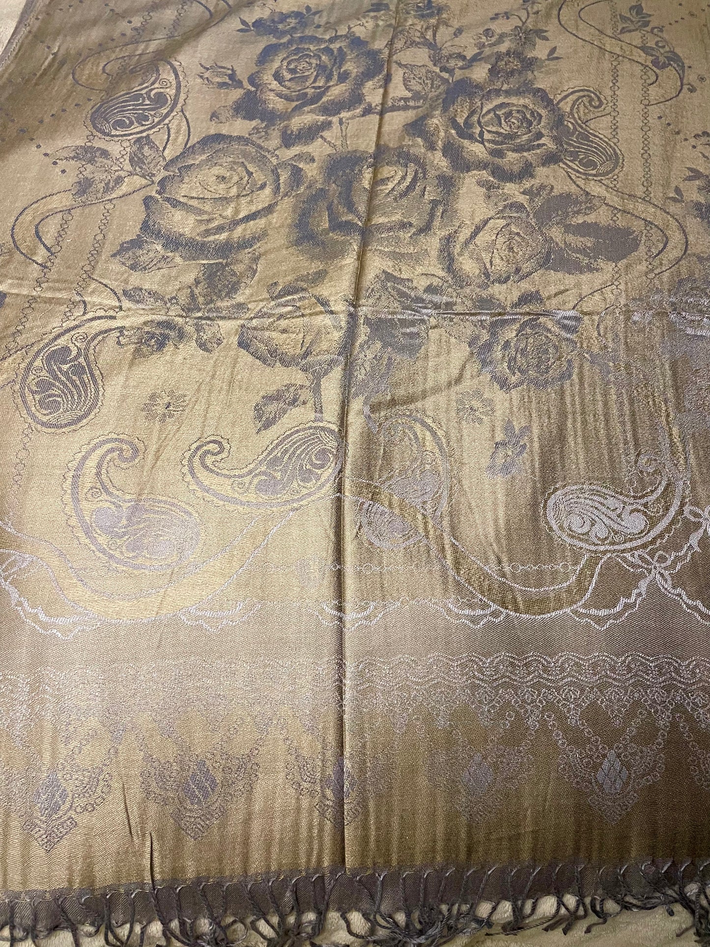 Roses - Cashmere Scarf /Shawl